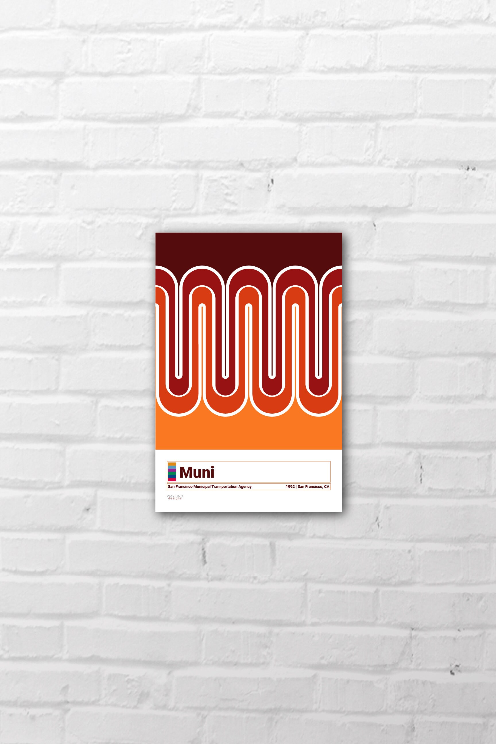 Mid-century Modern San Francisco Transit Wall Print - Worm - Etsy