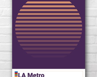 Mid-Century Modern Los Angeles Transit Print - Sunset