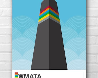 Mid-Century Modern Washington DC Transit Print - Pylon