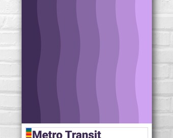 Mid-Century Modern Minneapolis/St Paul Transit Print - Nicollet