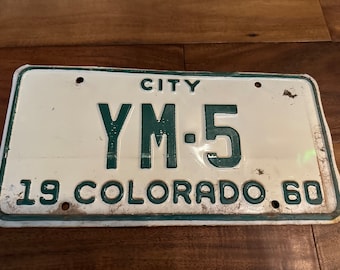 Authentic Vintage Antique Vail Colorado 1960 License Plates