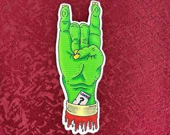 Horned Hand Sticker