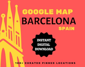 Barcelona, Spanien Sofortiger digitaler Download Google Map Travel Planer Trip Guide