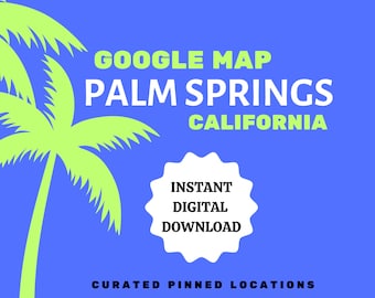 Palm Springs, Kalifornien Sofortiger digitaler Download Google Map Reiseplaner Trip Guide