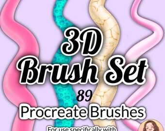 3D Pattern Procreate Brushes, iPad Illustration (Digital Download)
