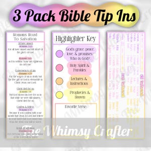 Paquete de 3 folletos bíblicos, Libros de la Biblia, Camino a Romanos, Clave de resaltado (Descarga digital)