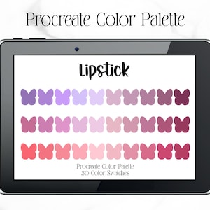 Lipstick Procreate Color Palette, Procreate Swatches, iPad Illustration, Procreate Art