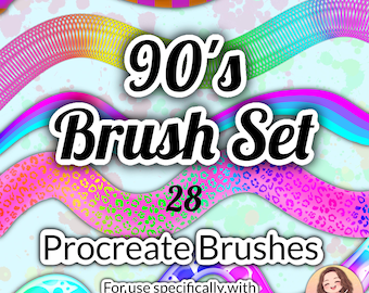 90's Procreate Brushes, Nostalgic, Retro, iPad Art (Digital Download)