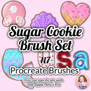 117 Sugar Cookies Procreate Brushes, iPad Art (Digital Download)