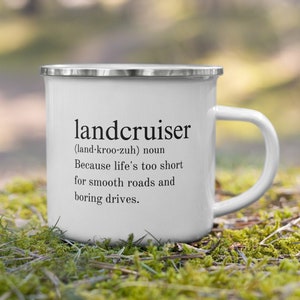 WHOLESOME Landcruiser camping mug, Landcruiser 40, 50, 60, 70, 76, 79, 80, 100, 200 and 300 series FJ Toyota, Male Gift Present Ideas