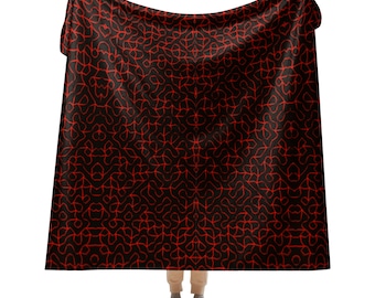 Coperta di Runescape Firecaves con motivo a pavimento in Sherpa stampato a sublimazione, idee regalo per la casa Runescape Old School, regali morbidi e accoglienti