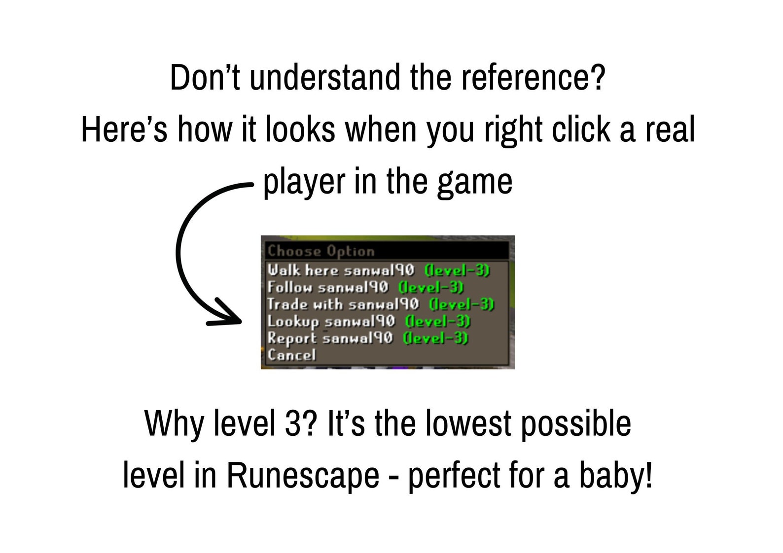 Funny Runescape Reference Baby Bodysuit Gift Ideas, Low Level Runescape ...