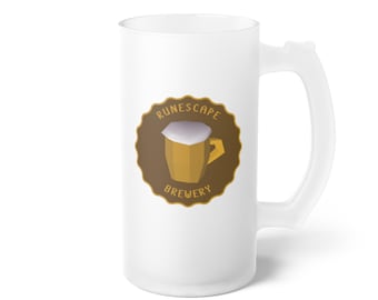 Runescape Frosted Beer Pint Glass Gift, High Quality Runescape 3 and Old School Runescape Reference Gift Ideas, Unique Christmas present