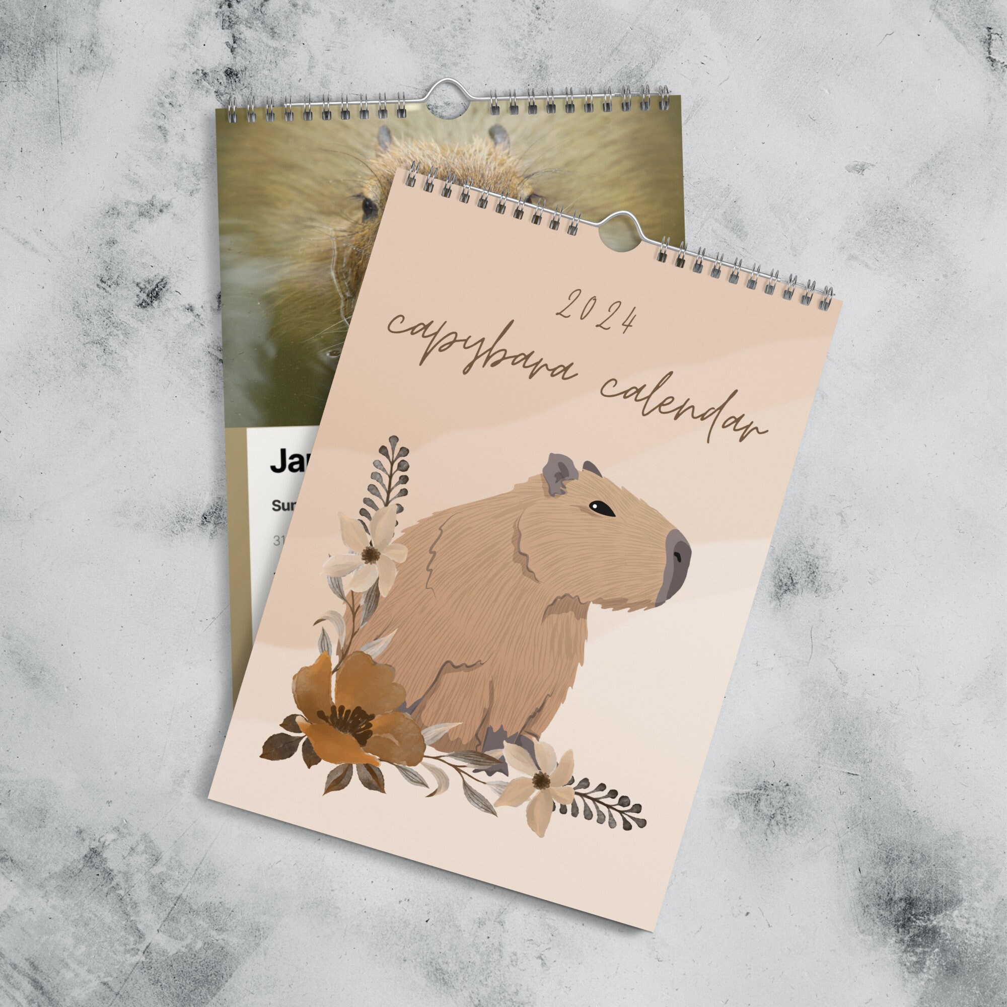 Capybara Cute Funny Wall Calendar 2024, Capybara Christmas Gift Ideas