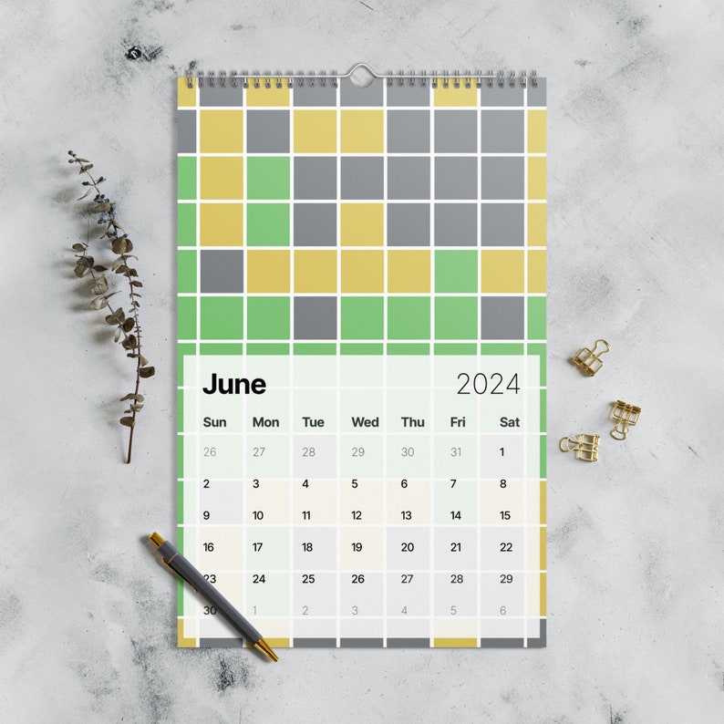 Wordle Wall Calendar, Gift Ideas for Wordler Addicts, Funny Gifts for