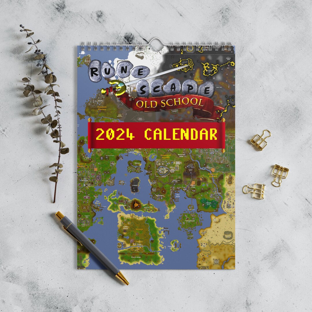 Runescape Calendar 2024 Gift Old School Runescape Ironman Etsy
