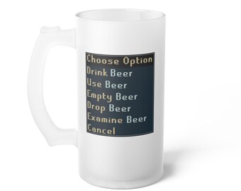 Runescape 3 Right Click Frosted Beer Pint Glass Gift, idee regalo di riferimento Runescape 3 di alta qualità, regali di gioco unici