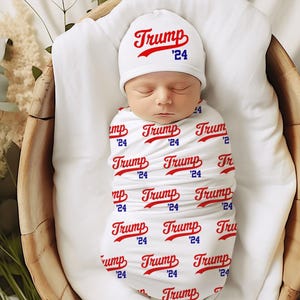 Trump Baby Beanie | Trump 2024, Republican Gift, Political Gift, Baby Gift Trump