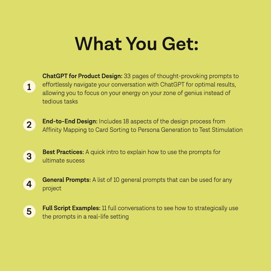 Chatgpt Prompts for Faster Product Design Done-for-you Prompts AI ...