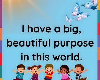 I Am Magic Kids Affirmation Cards | 25 Positive Printable Cards for Confidence, Self-Love & Mindfulness | Digital Download