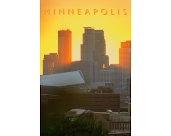 Minneapolis Sunset - 12" x 18" Poster