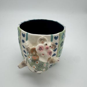 Ceramic coffe cup mug carton,3D Biscuit Cat,unique