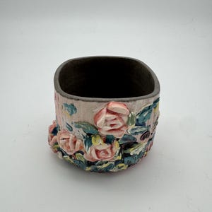 Ceramic coffe cup mug carton,3D rose,unique,Marine theme