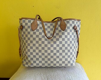 Vintage LV Neverfull Damier Azur