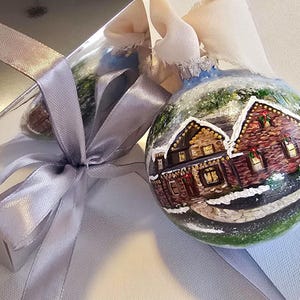 Custom house Ornament,Hand Painted House Ornament, Custom Home Portrait, First House Ornament, Gift, First Home Sign