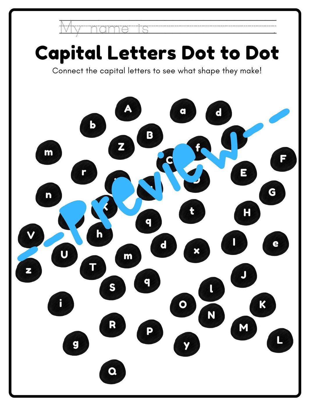ABC Connect the Dots - Etsy