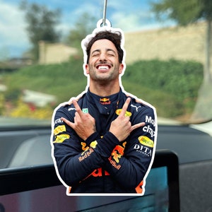 Daniel Ricciardo Celebrating Car Air Freshener / Perfect for Sports Lovers / Red Bull