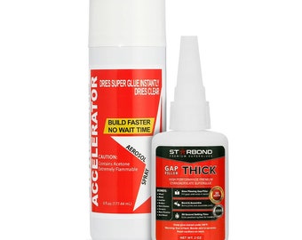 Starbond 2 oz. Gap-Filler Thick Super Glue with 6 oz. Aerosol Activator Bundle