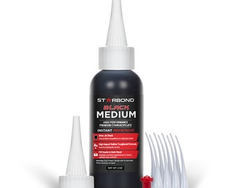 Starbond 2 oz. Black Medium - Super Glue (Premium Cyanoacrylate CA Glue)