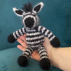 KNITTING PATTERN Baby Zebra (not a finished toy, a pdf pattern download)