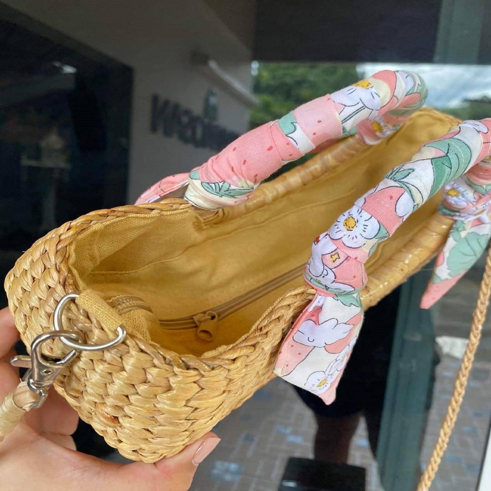 Thai Handmade Water Hyacinth Bag by Lalin Shop56 | Half-moon Straw Bag ...