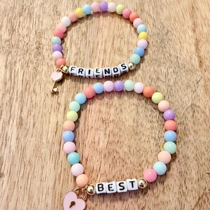 Friends Matching Bracelets Friendship Bracelets Set With Key Lock Charm Duo