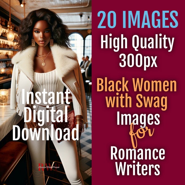 Black Women with Swag | Writer Resources | eBook Marketing | Social Media | ChatGPT | Romance Prompts | Romance Stock | AI Images | DALL-E3