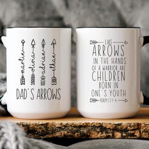 Custom DAD Mug With kids Names, Christian Gift for Dad, Father&#39;s Day Coffee Mug, Christian Personalized Father&#39;s Day Gift, Dad&#39;s Present