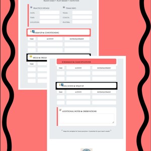 Baseball Practice Plan Template|Instant Download|Coach Planner|Youth Baseball|Little League|Team Sports Organizer