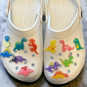 Dinosaur Shoe Charms, 12-Piece Set of Shoe Charms, Clog Compatible