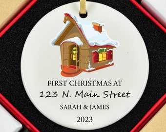 First Christmas in Our New Home Christmas Ornament, Christmas Tree in New Home, Personalised Our New House Ornament, New Home Ornament 2023