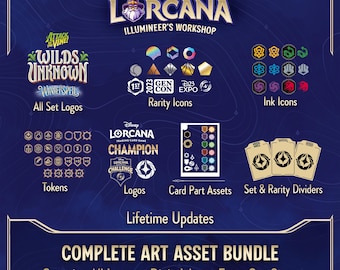 Lorcana Art Assets Komplett Paket | Allt du någonsin behöver | Digital nedladdning - SVG och PNG | Asseter för konst- och Cricut-projekt