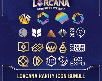 Lorcana Rarity Icon Bundle | Digital Download - SVG & PNG | Vector