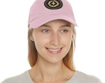 Lorcana Logo Leather Patch Hat - Chino Twill Cotton & PU Leather