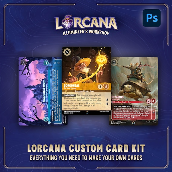 Lorcana Custom Card Kit | Digital Download - Photoshop Template & PNG Files  | Everything You Need to Design High-quality Custom Cards - Etsy