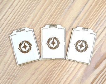 Disney Lorcana houten verdelers | Logo's uitbreidingsset | Kaartopbergvakken | Standaard formaat organizers. Uitstekend cadeau voor Lorcana-fans.