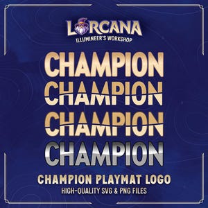Lorcana Champion Spielmatte Logos | Digitaler Download - SVG & PNG | Vektor Bilder für Kunstprojekte