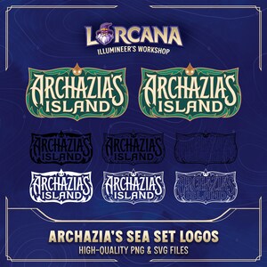 Lorcana Archazia's Island Set Logo Vectoren | Digitale download: SVG en PNG | Vectorafbeeldingen voor kunstprojecten