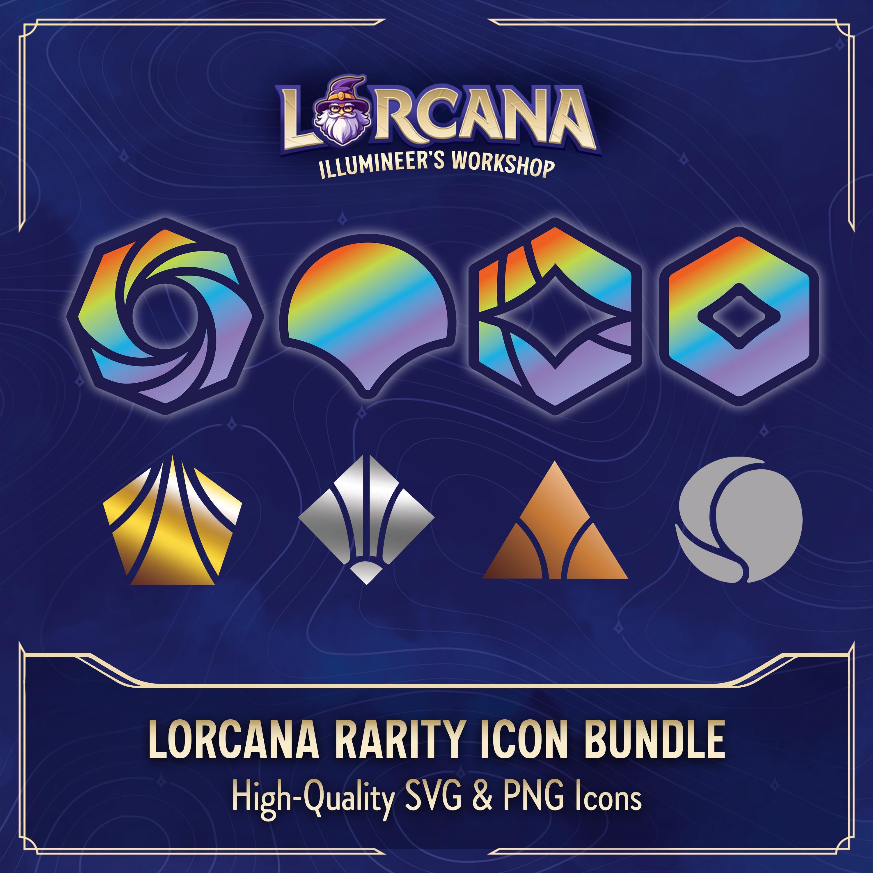 Lorcana Rarity Icon Bundle | Digital Download - SVG & PNG | Vector Images for Art Projects - Etsy Lorcana Rarity Icon Bundle | Digital Download - SVG & PNG | Vector Images for Art Projects - Etsy