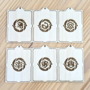 Séparateurs en bois Disney Lorcana | Couleurs d'encre | Séparateurs de rangement pour cartes | Organiseurs de taille standard. Excellent cadeau pour les fans de Lorcana.